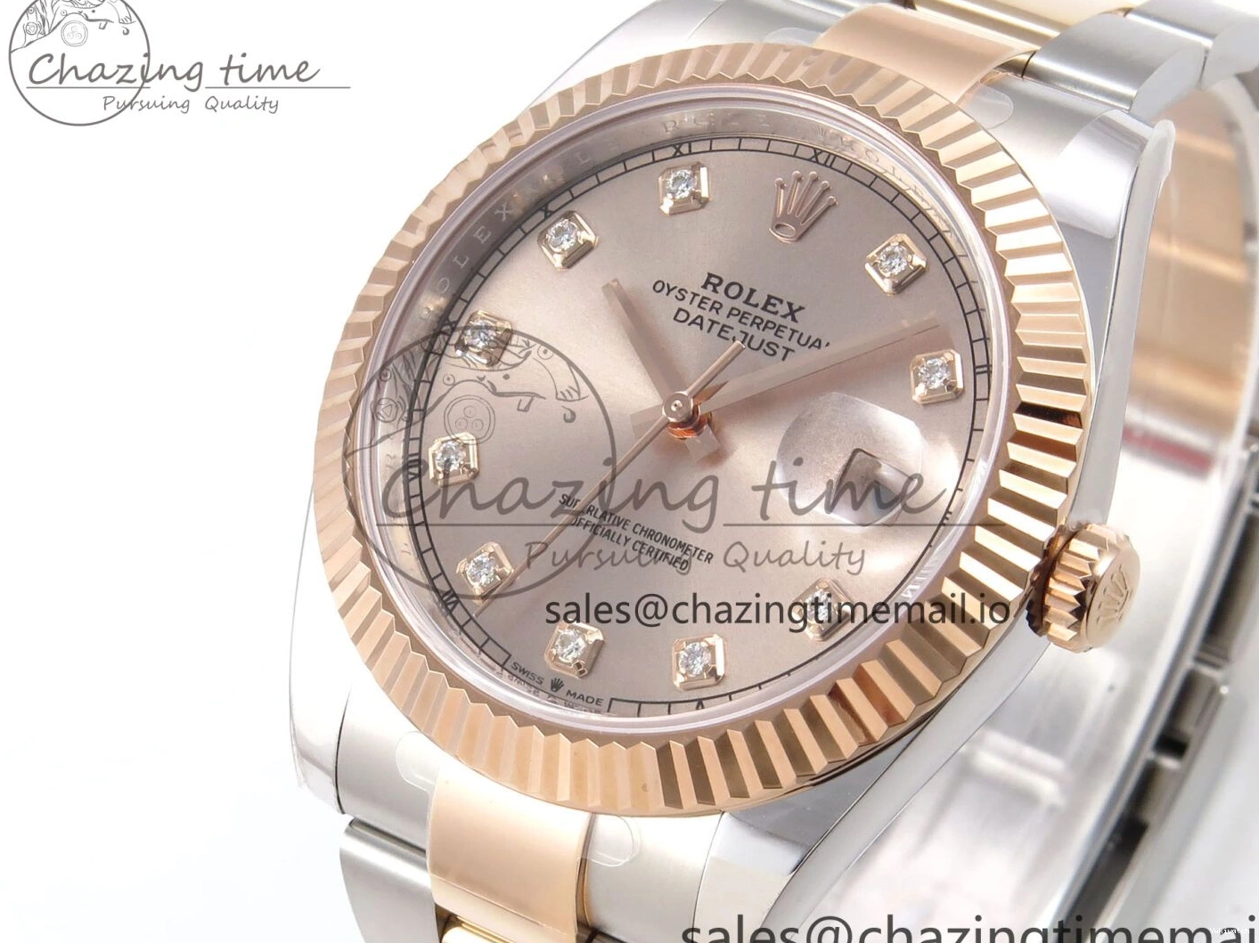 1:1 126331 Bracelet RG 904L DateJust Oyster SH3235（Gain on SS RG 41 Best Edition Steel Weight） Diamonds Dial ARF 0414